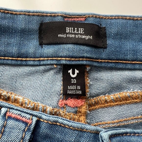 True Religion Blue Straight Leg Jeans - Picture 3 of 12